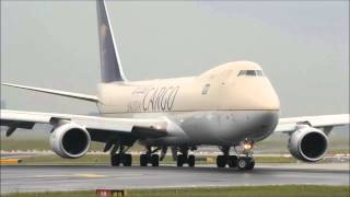 Saudia Cargo B748 Taxi and Intersection-Takeoff @Frankfurt Airport