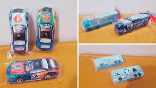 Unboxing and Review of car, bus shape Metal Pencil Box   Stationary Pencil Organizer Set for Boys