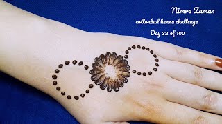 cottonbud mehndi design no. 32 | easy simple mehndi design | New cottonbud trick mehndi design 2024