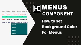 How to set Background Color For Menus