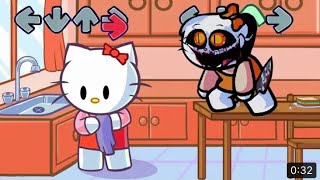 Horror Hello Kitty in Friday Night Funkin be like