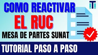 Como REACTIVAR EL RUC dado de baja en SUNAT | Persona Natural con Negocio