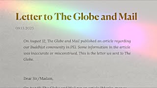 Letter to The Globe and Mail | GWBI Sep. 13 2023 | Bliss and Wisdom 福智