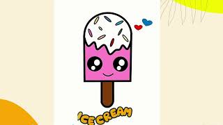 How to Draw Cute 🍭ICECREAM🍭Step By Step, Draw Cute Inspiration for kids#cute #drawing #youtuber #art