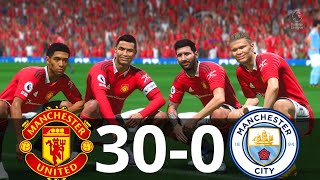 MESSI, RONALDO, MBAPPE, NEYMAR, HAALAND, ALL STARS | MAN UNITED 30-0 MAN CITY