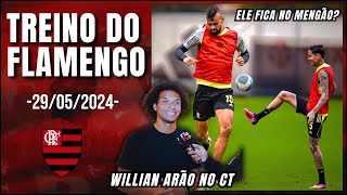 TREINO DO FLAMENGO HOJE! JOGO CONTRA O VASCO! FABRÍCIO BRUNO FICA NO FLA? WILLIAN ARÃO VISITOU O CT