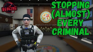 Catching (ALMOST) Every Criminal in GTA V RP - RedlineRP