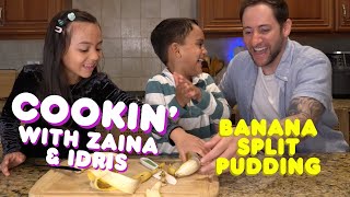 Cookin with Zaina and Idris Banana Split Pudding Cups