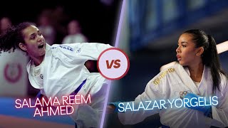 SALAMA REEM AHMED vs SALAZAR YORGELIS | K1 PREMIER LEAGUE - PARIS 2024 | -50 FEMALE KUMITE FINALS