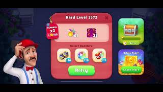 GardenScapes Hard Level 3572 no boosters