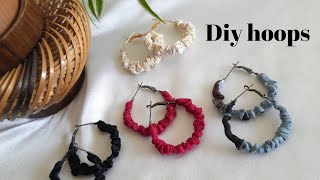 Diy hoops earrings | fabric  hoops | handmade jewelry | daily wear &party wear  earrings