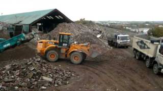 Screening Bricks & Soil then Crushing the Rubble