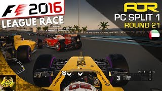 F1 2016 | AOR PC League Race (Split 1): Round 21 - Abu Dhabi