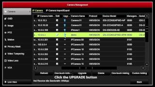 How to upgrade an IP Camera on a NVR