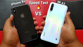 iPhone XS vs Mi A3 Speed Test