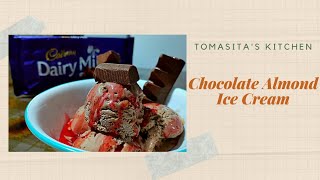 How to Make Chocolate Almond Ice Cream | Easy Homemade