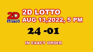 5PM lotto result today  August 13,2022 3d lotto/2d lotto