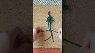 Macrame Christmas Tree Ornament Tutorial #shorts #macrame #macrametutorial