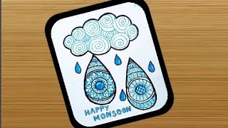 Mandala art | How to draw Mandala art | Easy mandala art for beginners | Happy monsoon |