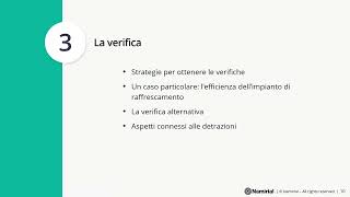 LA VERIFICA DELL'EFFICIENZA DEGLI IMPIANTI