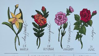 Birth month flower painting | Picketsbyfaith | Mother’s Day