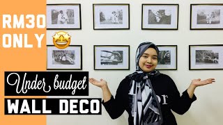 Home Deco || Buat frame wall art english style with RM2 frame only 😱