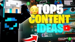 Top 5 Content Ideas For Your Minecraft Videos 🤯 Grow Your Channel 📈