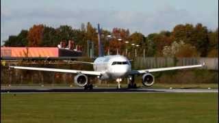 Lufthansa Airbus A319-114 D-AILU "Verden" "LU" takeoff at Airport Bremen 28.10.2012