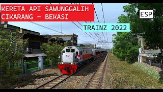 KERETA API SAWUNGGALIH CIKARANG KE BEKASI | PART 5 | TRAINZ SIMULATOR INDONESIA