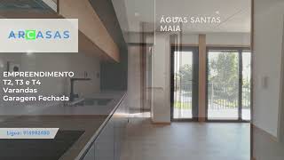 Empreendimento em Águas Santas, T2, T3 e T4 com garagem fechada, varandas e terraços