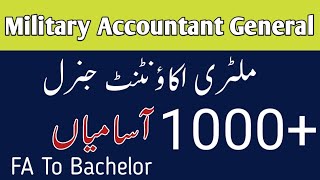 Military Accountant jobs|FA pass jobs|Jobs in Pakistan