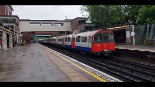 Piccadilly Line 1973 Stock pulls into Sudbury Hill