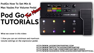 PodGo: Two Minute Tutorial - How To Set Min and Max Volumes for the Expression Pedal.