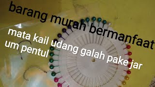 Cara membuat kail udang galah pake jarum pentul || How to make a gaff hook with a pin tutorial