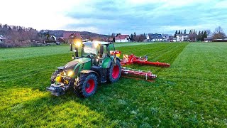 Wiesen Striegeln bis in die Nacht 2k18 Fendt 718/Güttler/Gopro/Sony/Dji