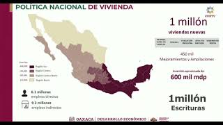 Anuncian viviendas del Bienestar en Oaxaca, más de 60 mil, así lo dio a conocer el gobernador