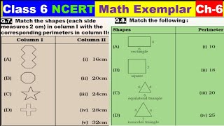 Class 6 Math Ch-6 Q 7 | Q 8 Math NCERT Exemplar Solution|MATH|NCERT|Mensuration|CBSE|Chapter 6|NCERT