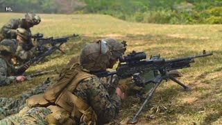 long range machine gun fire#military #shots #army