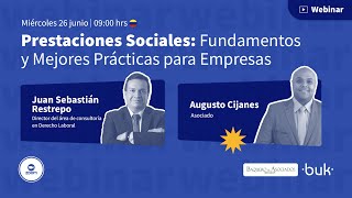 Prestaciones Sociales: Fundamentos y Mejores Prácticas para Empresas - Webinar Colombi