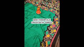 SEMI TASSAR SILK CRACK BATIK SAREE /TO SHOP 9810207913#myngels #shortvideo