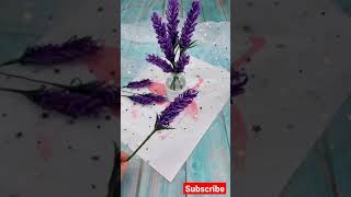 Diy paper lavender Flowers #shorts #youtubetrend #diy #lavender #flower #craft