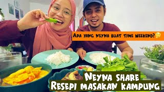 RESEPI REBUNG MASAK LEMAK CILI API DAN DAGING GORENG KICAP| NEYNA BAGI PICKUPLINE PULAK! #Vlog3