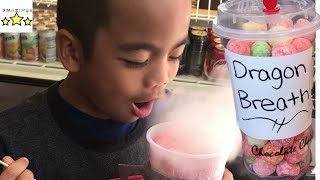 Kid Taste Dragon Breath Dessert Ice Cream Made Of Liquid Nitrogen