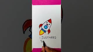 Drawing a Rocket #drawing #painting #satisfying #art #viral #shorts