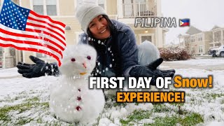 FILIPINA SEEING SNOW FOR THE FIRST TIME |LET’S TASTE THE SNOW 😋😝#filipinamarriedtoforeigner