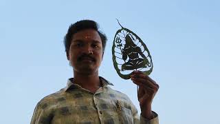 Happy Shiva ratri. lord Shiva leaf art #mahashivaratri2024 #leafart #shivaratri