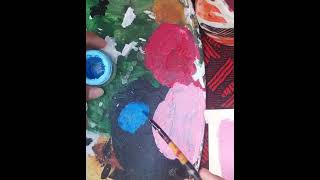 #acrylic painting#art #viral #shortvideo#acrylic#canvas #painting#karabi