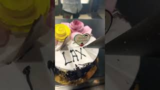 Tag your laxmi #chocolatecake #cake #ytshorts #decoration #status #making #name #blackforest #laxmi