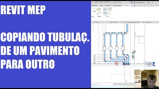 Aula 21 Revit MEP Exemplo Agua Fria, modelando as tubulações o pavimento 1 e o térreo