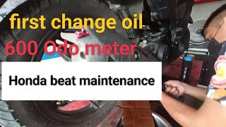 Honda Beat First change oil 600 Odo meter/randales tv